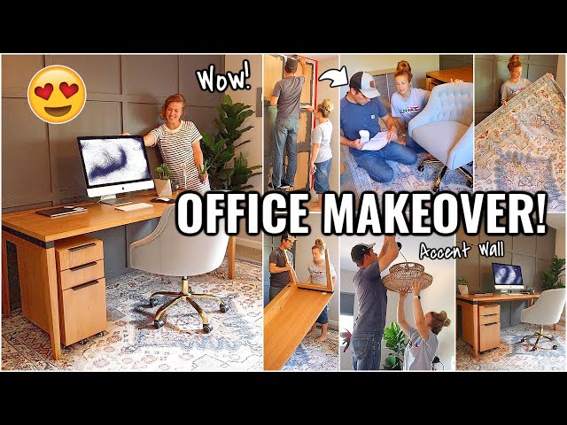 HOME OFFICE MAKEOVER!!😍 ROOM TRANSFORMATION! BEFORE & AFTER OF OUR ARIZONA FIXER UPPER