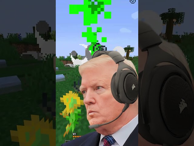 Biden Fails to Tame Minecraft dog #minecraft #dog #funny #ai #memes