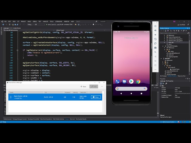 C++ Android Project in Android Emulator | Visual Studio 2019