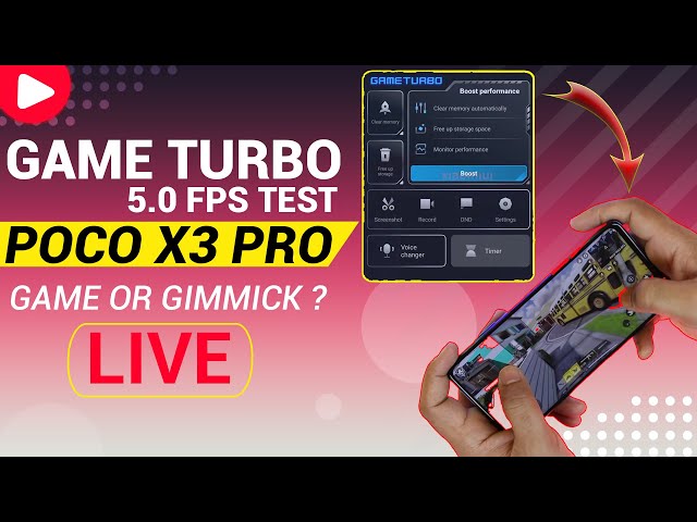 🔴LIVE XIAOMI GAME TURBO 5.0 FPS TEST  | POCO X3 PRO MIUI 13.0.2.0 | FPS & CPU TEMP TEST