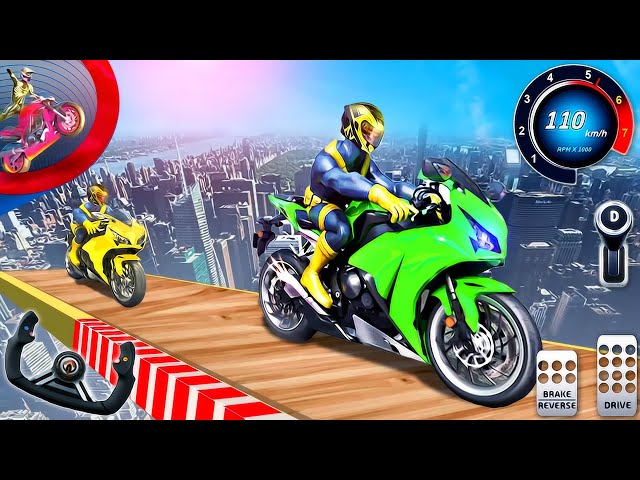 Mega Ramp Bike Racing Simulator 3D - Extreme Motocross Dirt Bike Stunt Racer - Android GamePlay #3