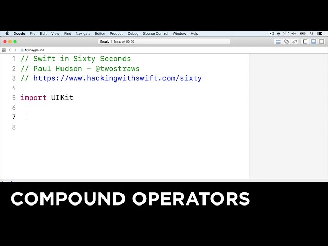 Compound assignment operators – Swift in Sixty Seconds