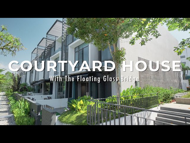 COURTYARD HOUSE with a Floating Glass Bridge | Stunning 4-Storey Luxurious Villa Tour | Nu Infinity