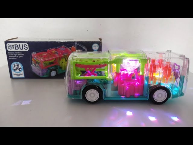 Concept Transparent Bus With Music And Lights || Toys Unboxing And Testing ||