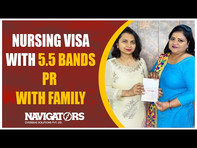 Nursing Visa With 5.5 Bands PR With Family | Canada