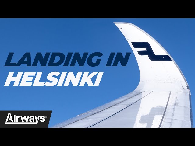 Airbus A350-900 Landing in Helsinki Vantaa