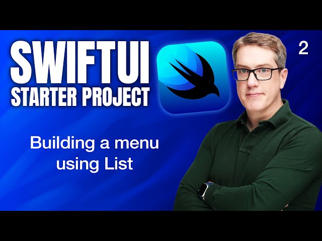Building a menu using List - SwiftUI Starter Project 2/14
