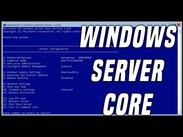 How to Setup Windows Server 2016 Core