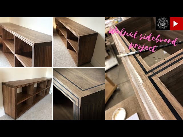 wooden sideboard project! (with inlay detailing)