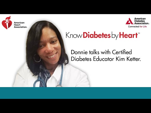 Donnie talks with Certified Diabetes Educator Kim Ketter