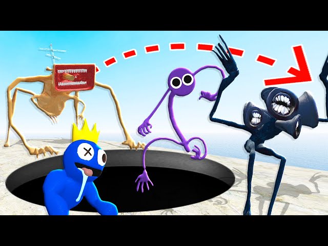 Who has the Longest Jump? Rainbow Friends vs Siren Heads (Garry's Mod)