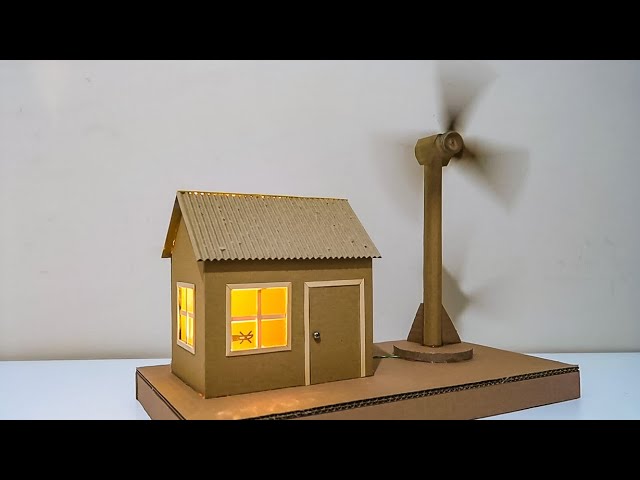 Kartondan Mini Rüzgar Türbini Yapımı - DIY Cardboard Wind Turbine