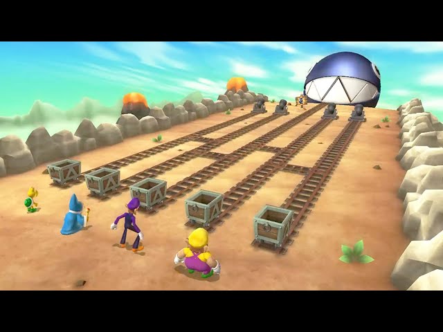 Mario Party 9 Minigames - Koopa vs Magikoopa vs Waluigi vs Wario (Master Cpu)