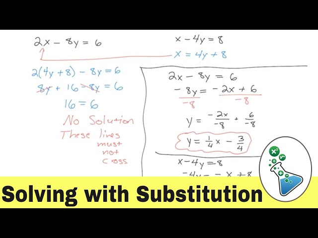 Solve Systems Of Equations By Substitution