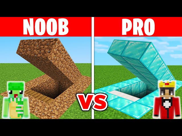 Minecraft NOOB vs PRO: SAFEST HIDDEN HOUSE BUILD CHALLENGE