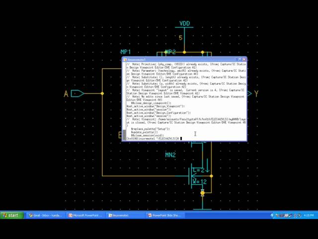 VLSI Tutorial 4: Schematic driven layout of a NAND2 gate using Mentor Graphics ICStation