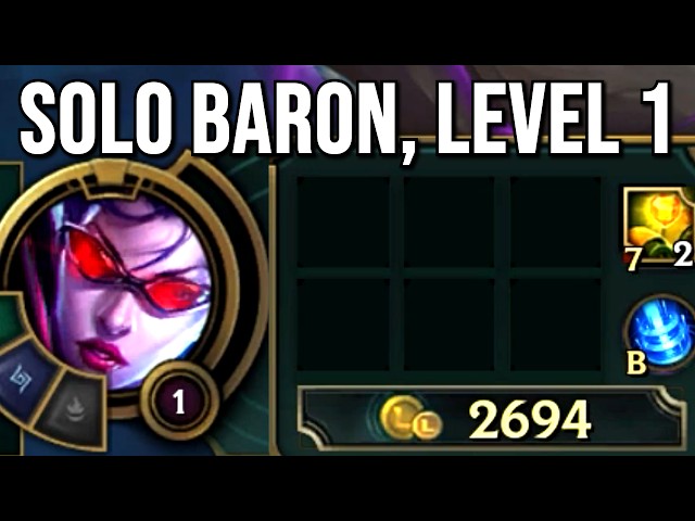 How I killed Baron SOLO at LEVEL 1?! (without any items)