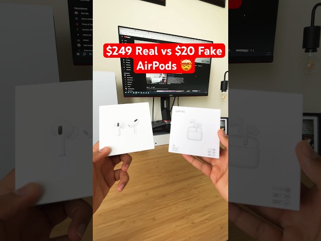 $20 AirPods Pro vs $249 AirPods Pro 🤯 #shorts #Apple