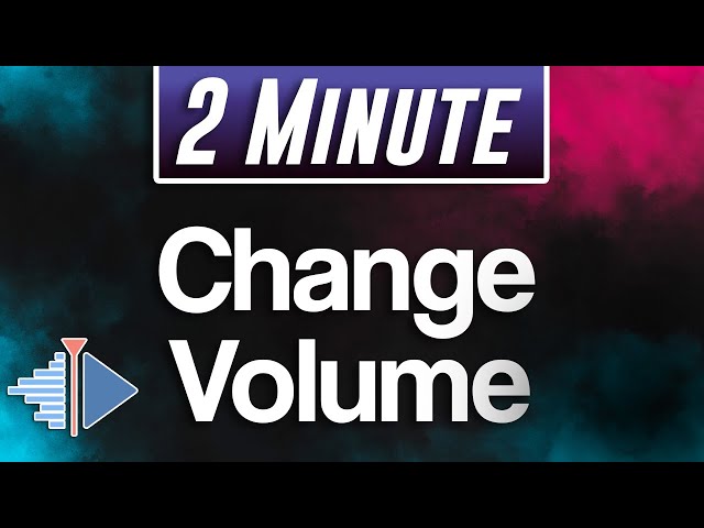 Kdenlive : How to Change Volume
