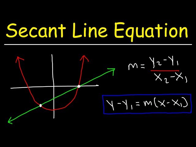 How To Find The Equation of a Secant Line
