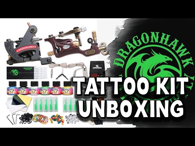UNBOXING - Dragonhawk Tattoo Kit (2 machines)