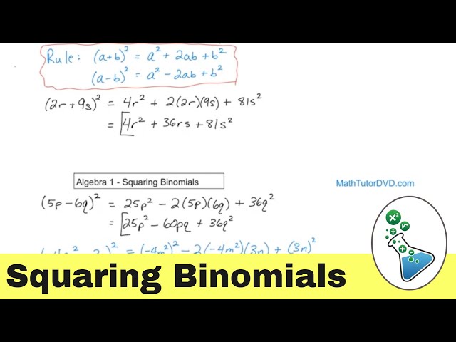 How to Square Binomials (FOIL) & Simplify Terms