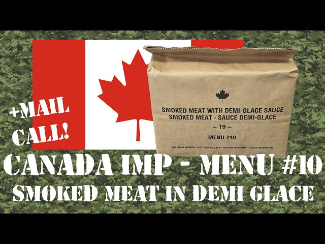 Canada IMP - Menu #10 - Smoked Meat with Demi-Glace Sauce