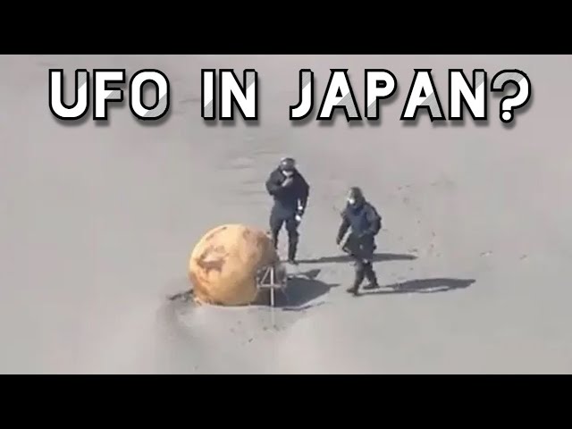 Spy balloon, or a UFO? Japan baffled by iron ball washed up on beach.