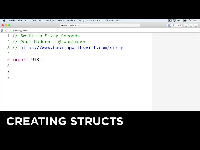 Creating your own structs – Swift in Sixty Seconds