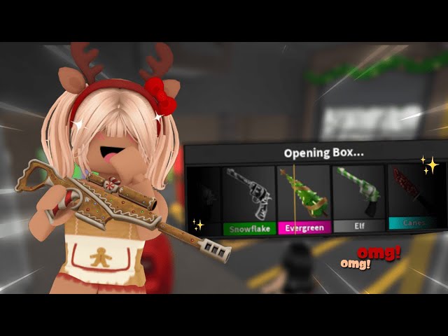 UNBOXING THE NEW MM2 CHRISTMAS GODLY (FUNNY GAMEPLAY)