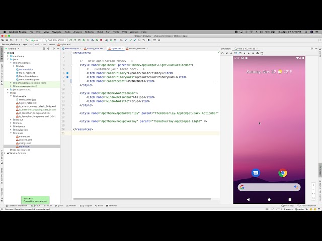 Change Colors, Edit Drawable FAB in Android Studio
