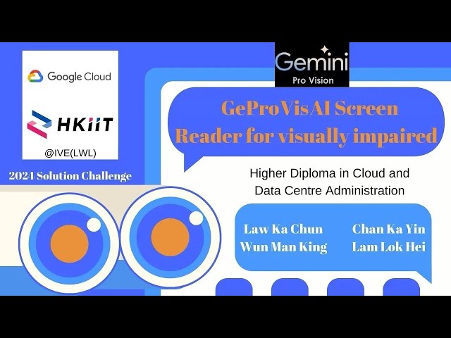 GeProVis AI Screen Reader for visually impaired - GDSC Solution Challenge 2024 (1 min)
