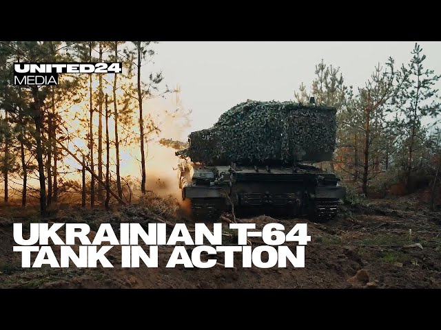 Kreminna. Ukrainian T-64 Tank in Action. Combat Mission on the Frontline