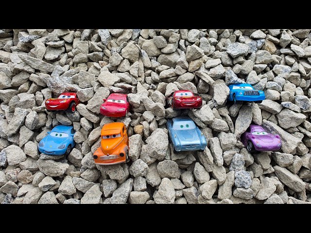 Looking For Lightning McQueen ,Natalie Certain,Sally Carrera,Mater,Jackson Storm,Wingo,Boost,Sheriff
