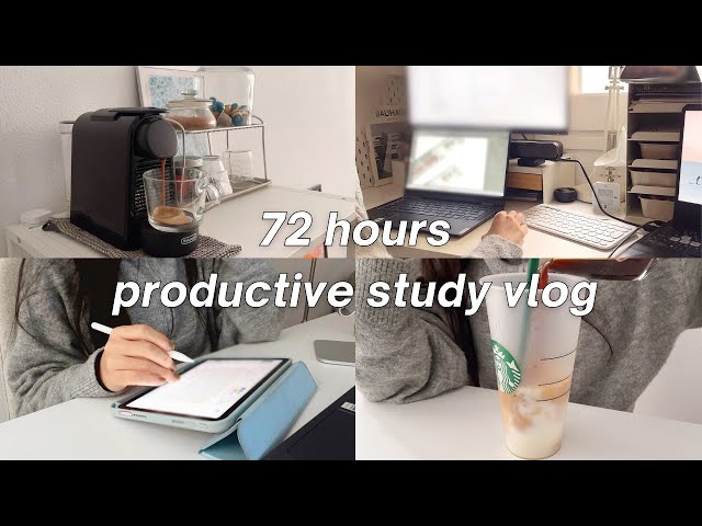 STUDY VLOG | productive for 72 hours, my how to efficient deadline submission tips, competition+work