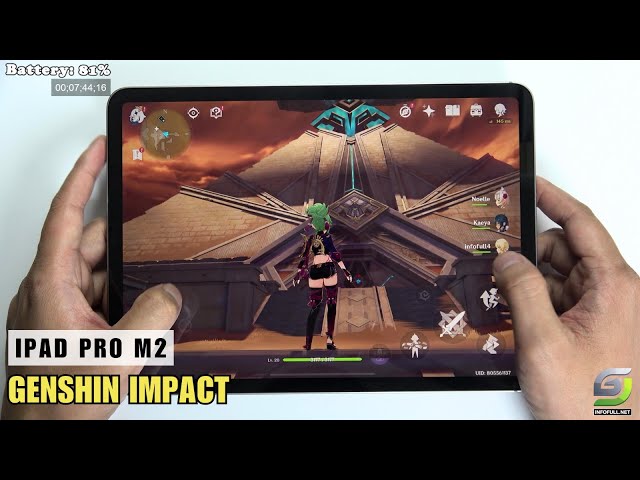 iPad Pro M2 test game Genshin Impact Max Graphics | Highest 120FPS Update 2024