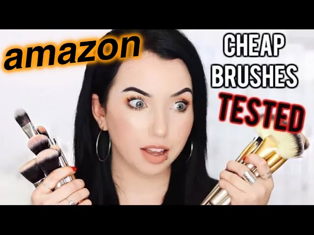 AMAZON MAKEUP BRUSHES TESTED! Full Face Using Affordable Brush Sets