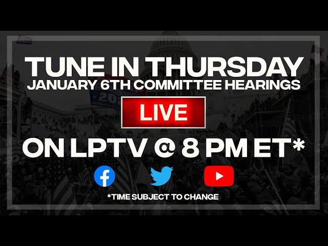 THURSDAY AT 8 PM ET: The #January6th Hearings continue. Watch them live with The Lincoln Project.