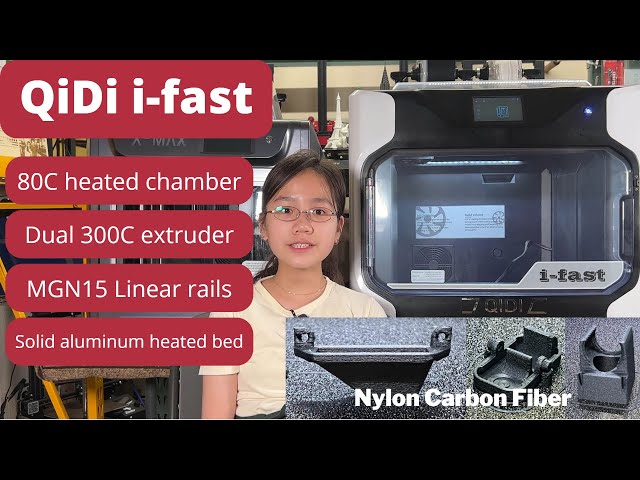 QiDi i-fast: 80C Actively heating chamber, 3D printer made to print Nylon Carbon Fiber, ABS, ASA