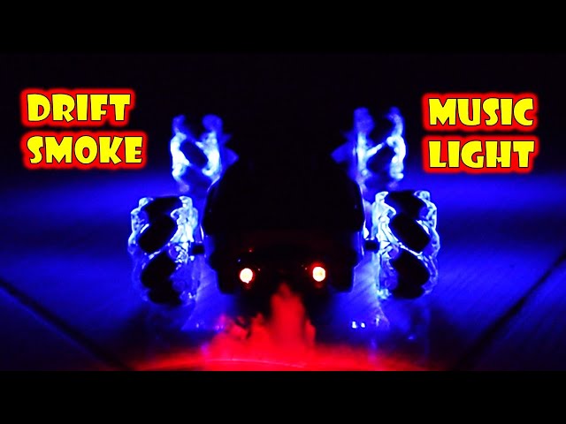 Dancing RC Stunt Car with Fog Steam, Music, Light & Drift features