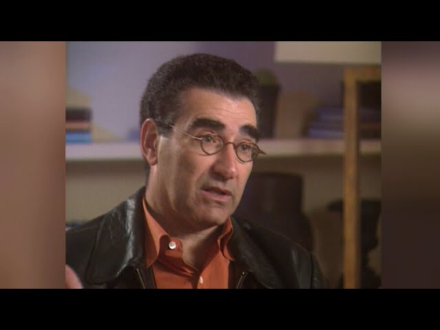 Sandie Rinaldo speaks with Canadian actor Eugene Levy in 2002 | ARCHIVE