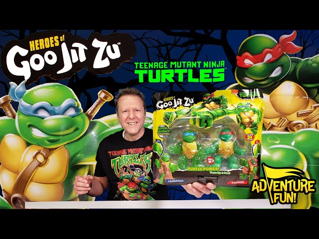 Heroes of Goo Jit Zu Teenage Mutant Ninja Turtles TMNT Leonardo & Raphael AdventureFun Toy review!