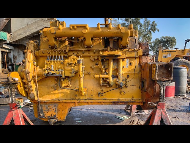 Rebuilding Komatsu Bulldozer Diesel Engine | Restoration of Komatsu D155-A Engine