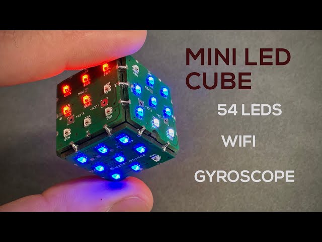 Mini LED cube with 54 pixel, WiFi & gyroscope | SMT hotplate soldering | Pikocube v2.0