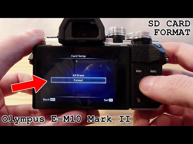 Olympus E-M10 Mark II • How to format SD card