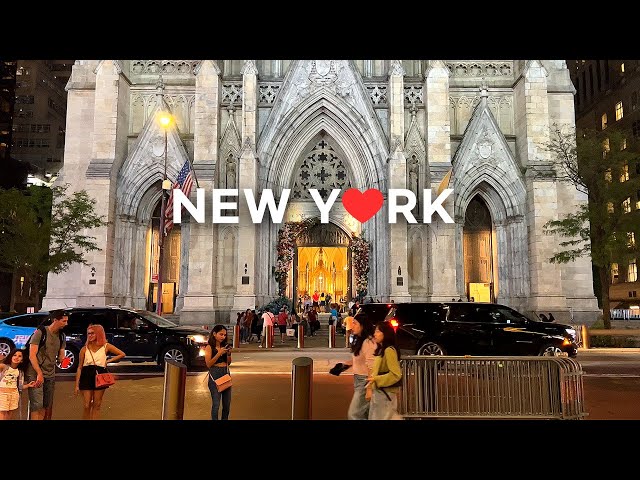 [4K]🇺🇸NYC Walk: Midtown Manhattan/5th & 6th Ave, Times square, Dinner at La Grande Boucherie 2022