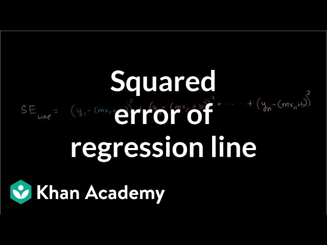 Squared error of regression line | Regression | Probability and Statistics | Khan Academy