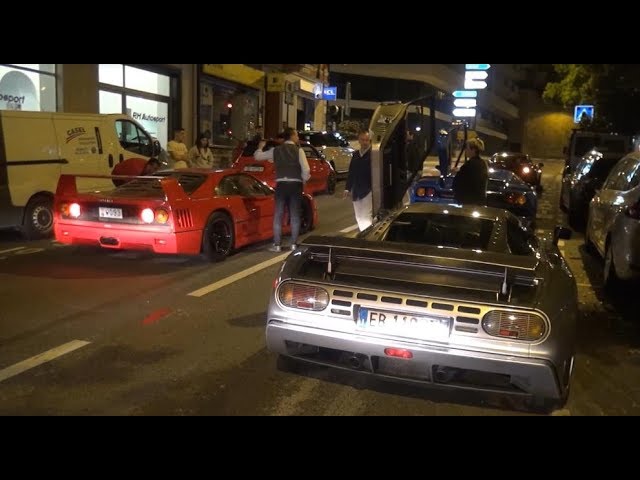 Ultimate 90's hypercars driving in Monaco - F40, EB110 GT & Diabo SV!