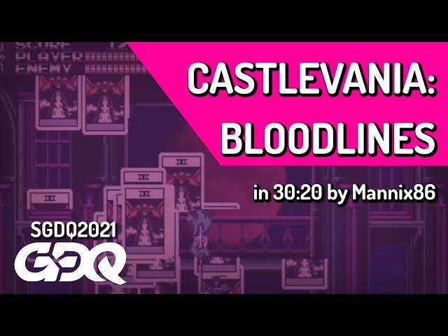 Castlevania: Bloodlines by Mannix86 in 30:20 - Summer Games Done Quick 2021 Online