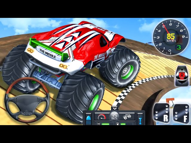 Extreme Monster Truck Stunts Racing - Mega Ramp Impossible GT Car Driver - Android GamePlay #8